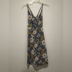Patagonia Floral Dress - Blue and Gold